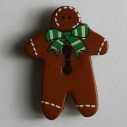 Dekorknapp, 25mm pepperkakeman