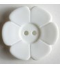 Knapp, 28mm blomst, hvit