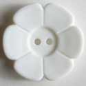 Knapp, 28mm blomst, hvit