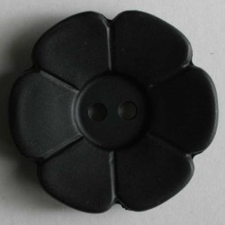 Knapp, 28mm blomst, sort
