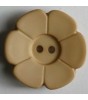 Knapp, 28mm blomst, beige