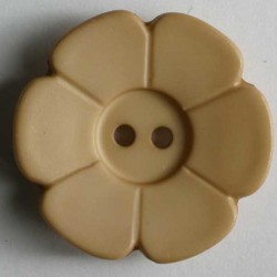 Knapp, 28mm blomst, beige