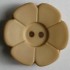 Knapp, 28mm blomst, beige