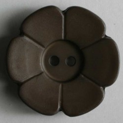Knapp, 28mm blomst, brun