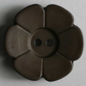 Knapp, 28mm blomst, brun