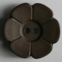 Knapp, 28mm blomst, brun