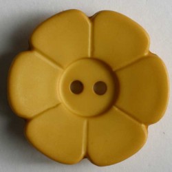 Knapp, 28mm blomst, oker