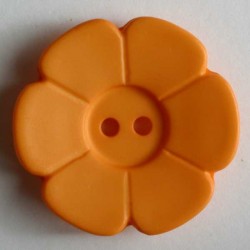 Knapp, 28mm blomst, orange