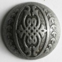 Sølvknapp, 18mm antikk