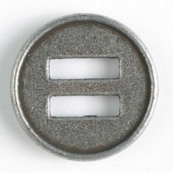 Sølvknapp, 18mm antikk