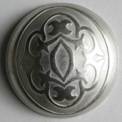 Sølvknapp, 20mm matt