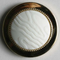 Gullknapp, 20mm hvit