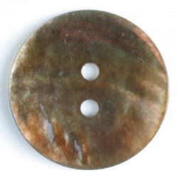 Perlemorknapp, 18mm brun