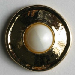 Gullknapp, 18mm hvit