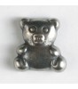 Barneknapp, 18mm bamse,sølv