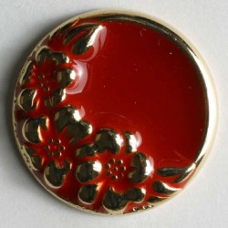 Gullknapp, 15mm rød