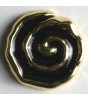 Gullknapp, 15mm rose,sort