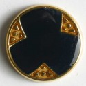 Gullknapp, 15mm marine