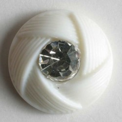 Strassknapp, 13mm hvit