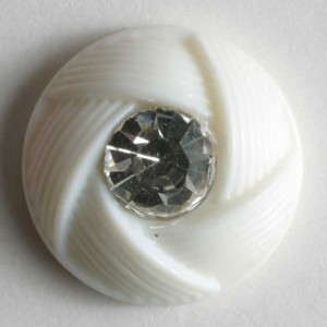 Strassknapp, 13mm hvit