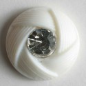 Strassknapp, 13mm hvit