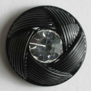 Strassknapp, 13mm sort
