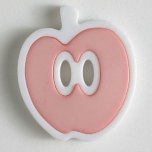 Barneknapp, 25mm eple rosa
