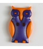 Barneknapp, 25mm ugle violett