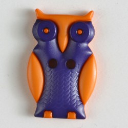 Barneknapp, 25mm ugle violett