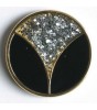 Gullknapp, 15mm V-glitter