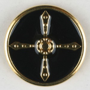 Gullknapp, 18mm Olav-skjoldet