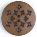 Knapp, 32mm rund, brun